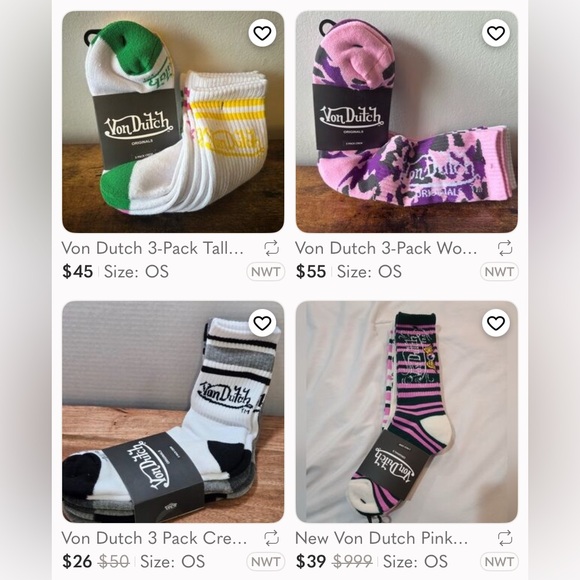 Von Dutch 3pairs socks pick one - Picture 4 of 4